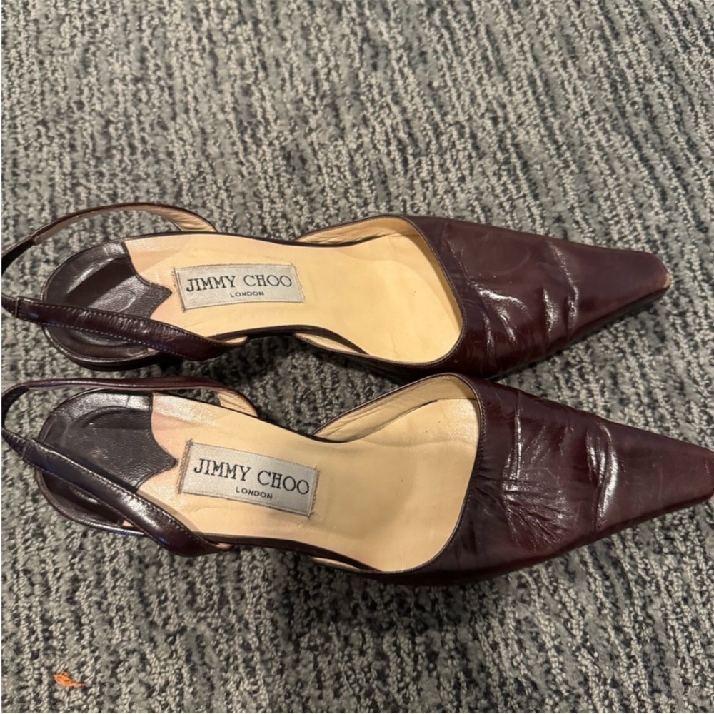 Jimmy Choo Brown Leather Heels